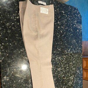 J Crew Hayden Tan Linen Pants fully lined with Perfecting Pockets Sz 8T
